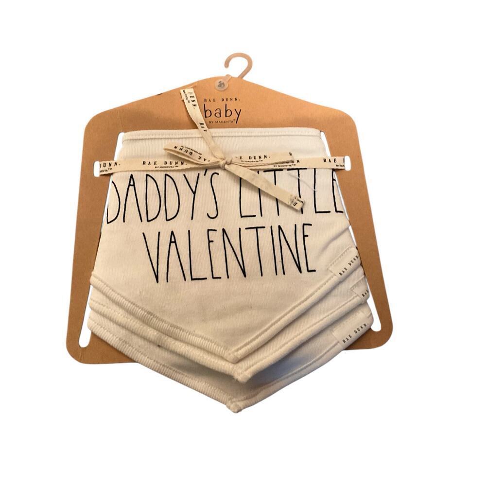 Rae Dunn by Magenta Set of 3 Cotton Bandana Bibs *February/Valentine‎ * Edition